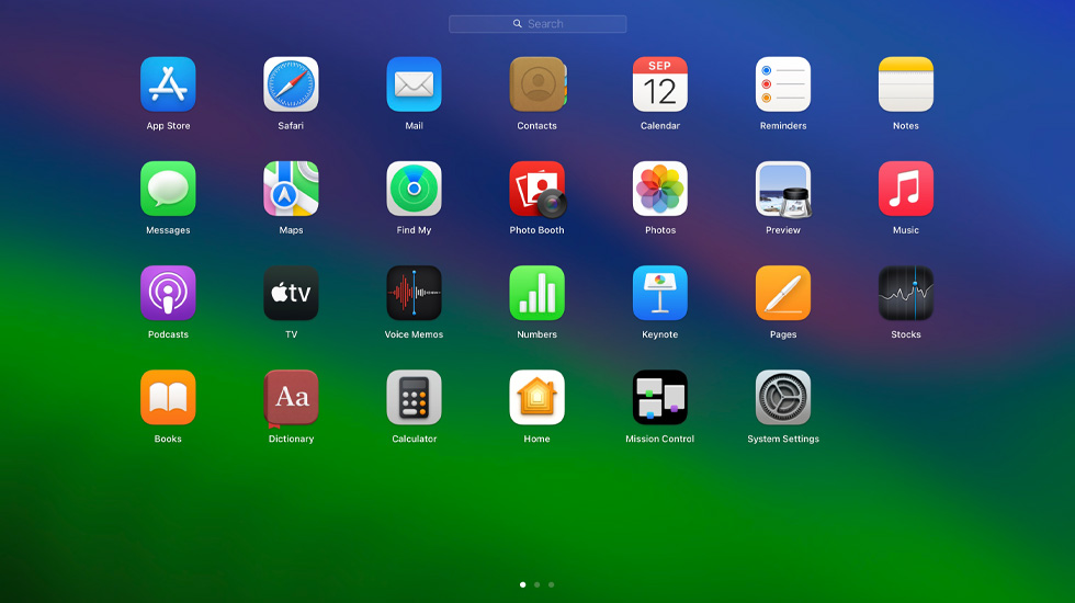Various app icons displayed in a grid format on screen.