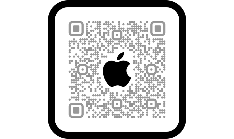 امسح رمز QR للتسوق في تطبيق Apple Store.