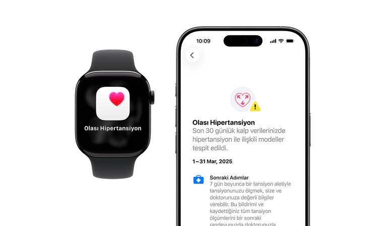 Apple&nbsp;Watch Series&nbsp;11’de olası hipertansiyon&nbsp;bildirimi, iPhone’da genişletilmiş bildirim