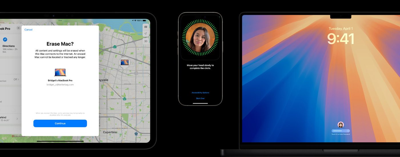 An iPad, an iPhone and a Mac.