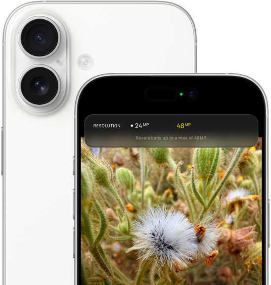 iPhone 17, achterkant, ronde hoeken, Dual Fusion-camerasysteem bovenaan links, kleur wit, voorkant, Dynamic Island, ronde hoeken