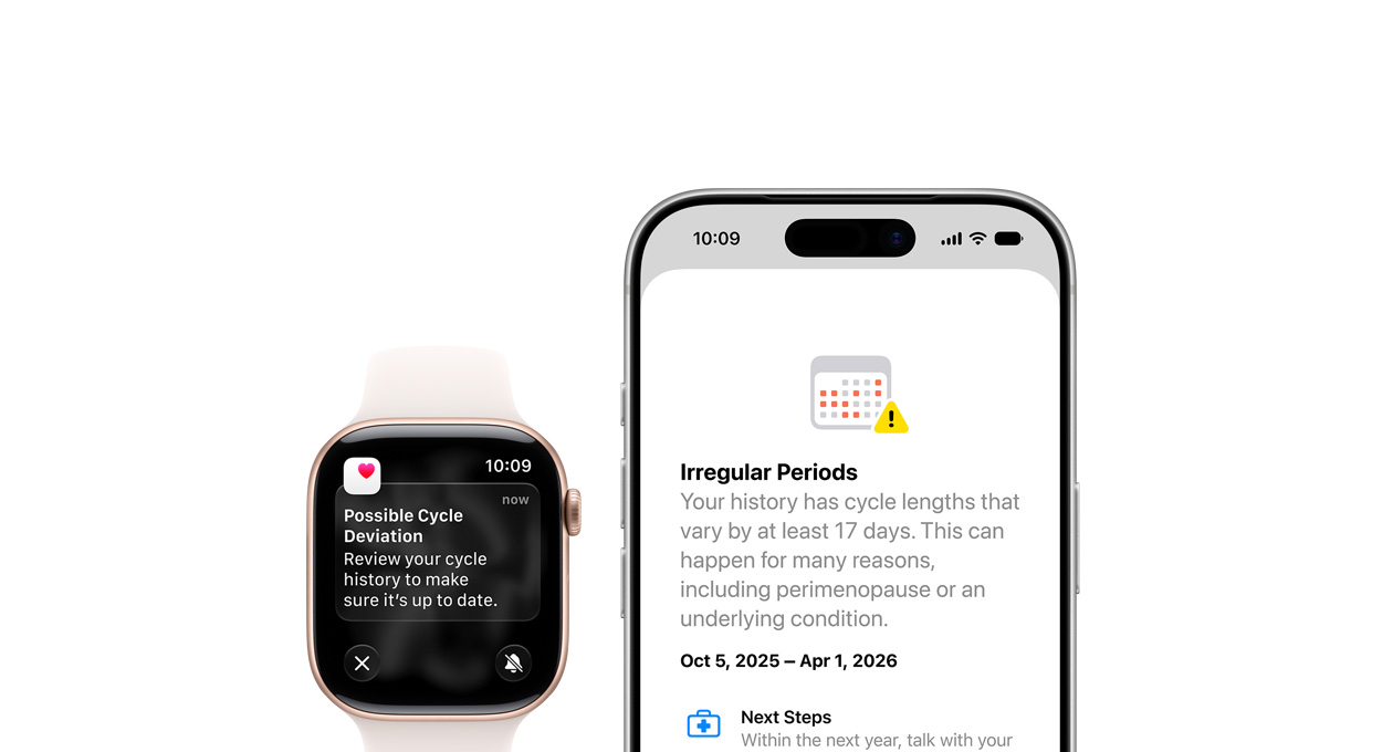 Notificación de posible alteración del ciclo en la app Control del Ciclo